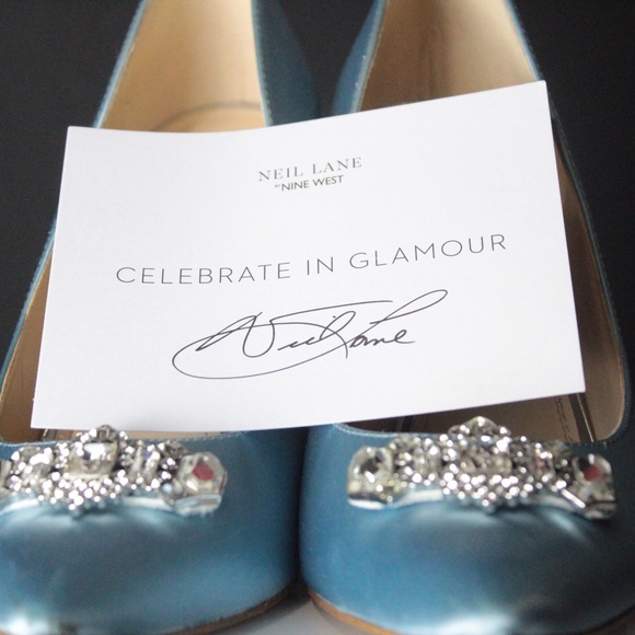 LIGTH BLUE HEELS NINE WEST - Picture 8 of 9